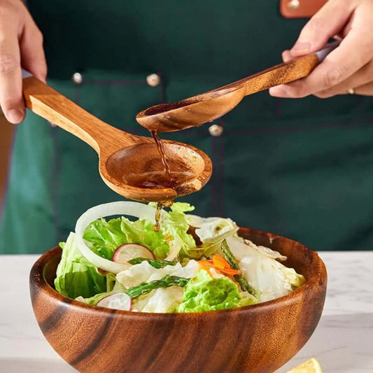 acacia wood salad spoon and fork - Xenme International