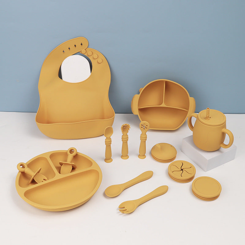 Silicone Baby Feeding Tableware Set, 15-Piece - Xenme International