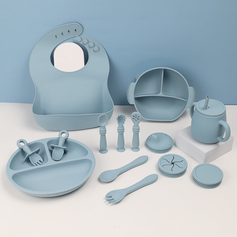 Silicone Baby Feeding Tableware Set, 15-Piece - Xenme International