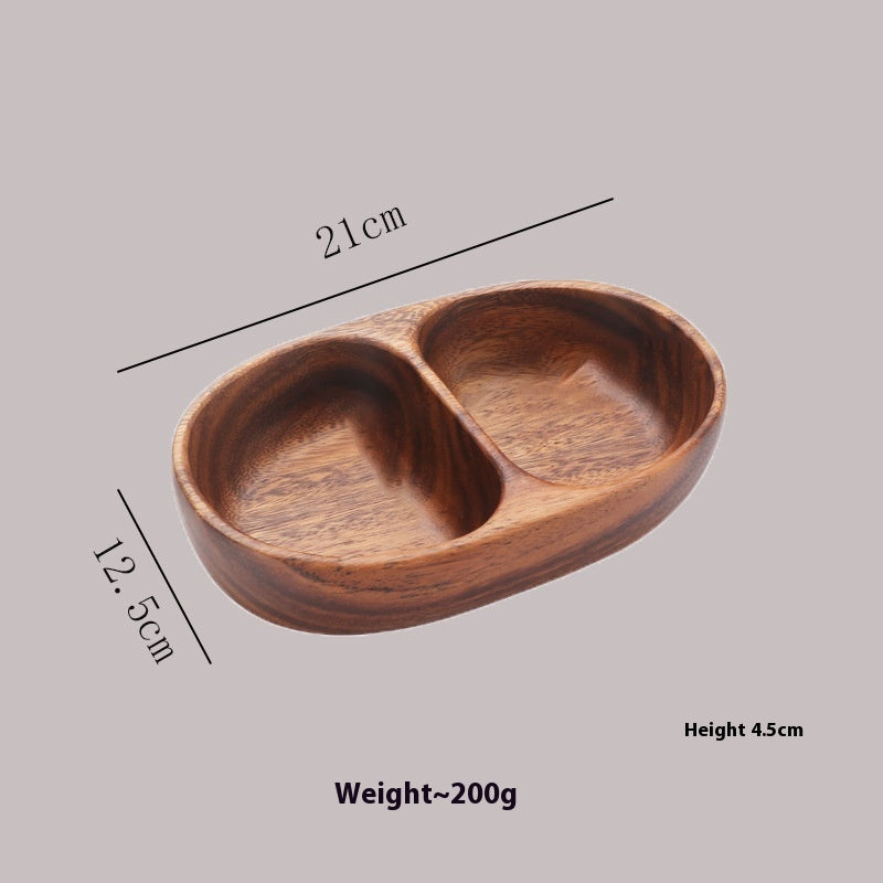 Walnut Wooden Partitioned Fruit Tray - Xenme International