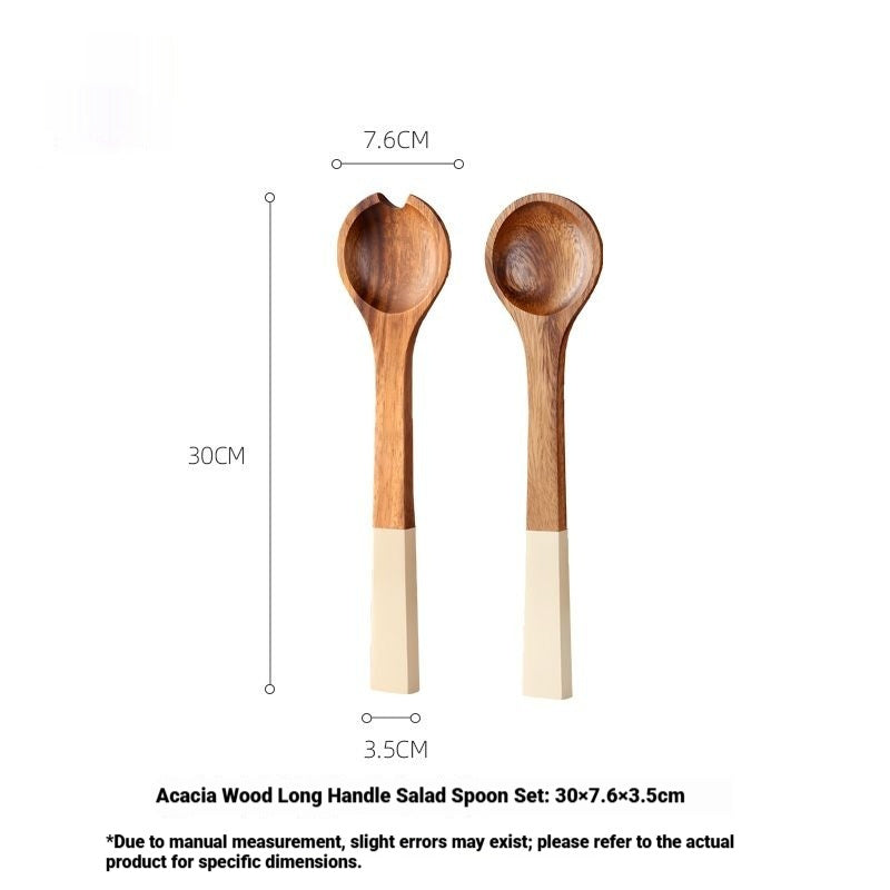 Acacia Wood Salad Spoon & Fork Set - Xenme International