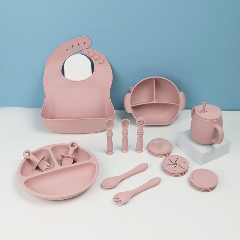 Silicone Baby Feeding Tableware Set, 15-Piece - Xenme International
