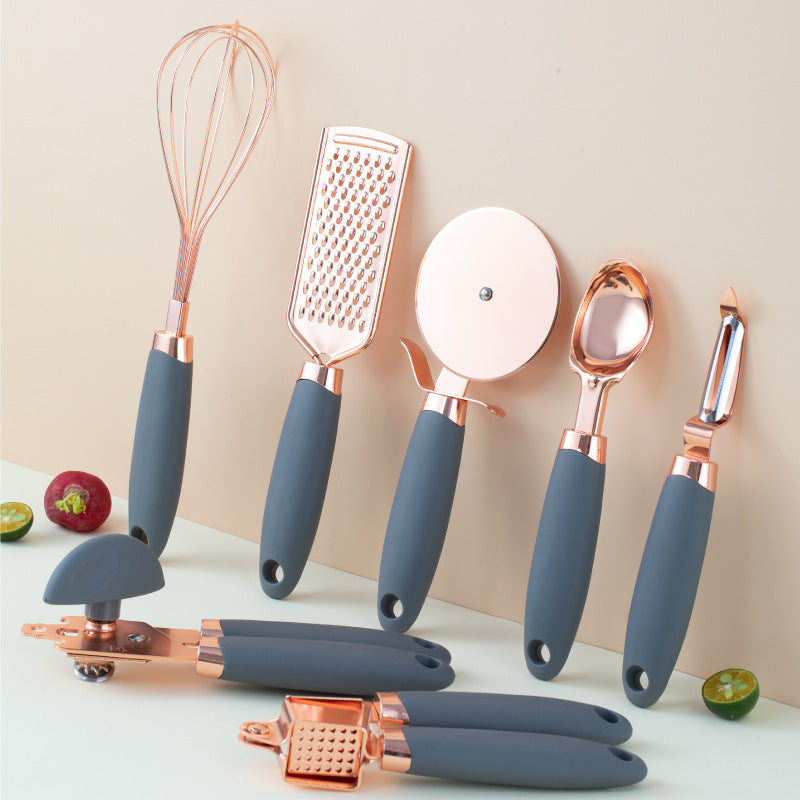 Copper Cutlery Rack & Peeler Gadget Set - Xenme International