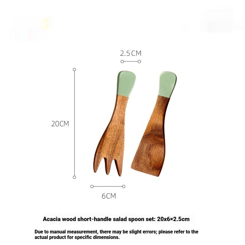 Acacia Wood Salad Spoon & Fork Set - Xenme International