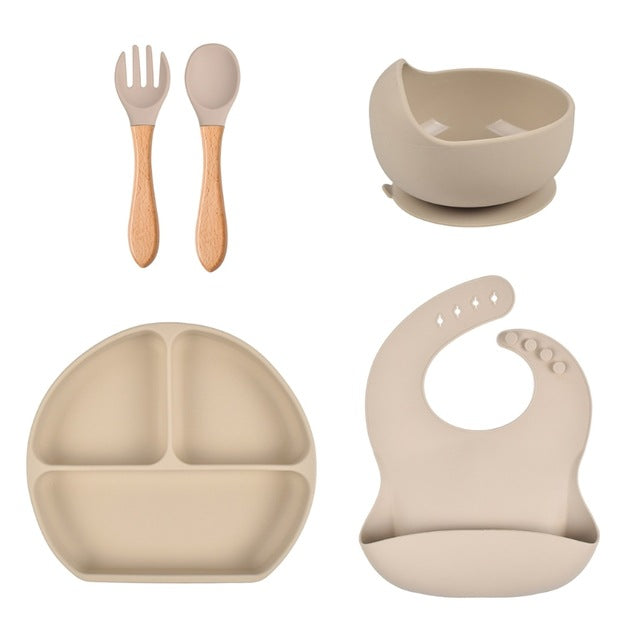 Children's Silicone Dinner Plate, Bowl & Spoon Set - Xenme International