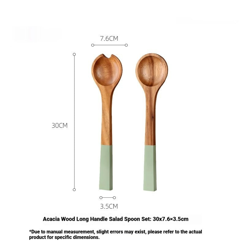 Acacia Wood Salad Spoon & Fork Set - Xenme International