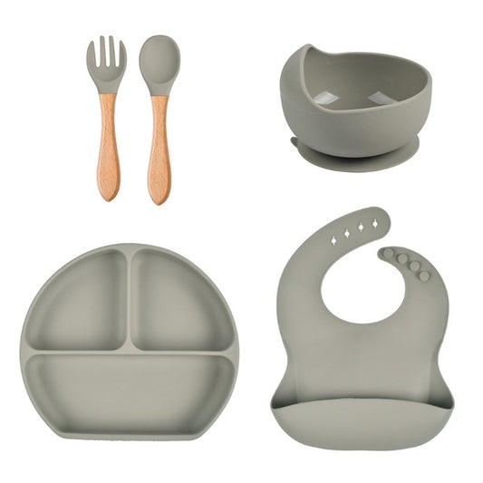Children's Silicone Dinner Plate, Bowl & Spoon Set - Xenme International