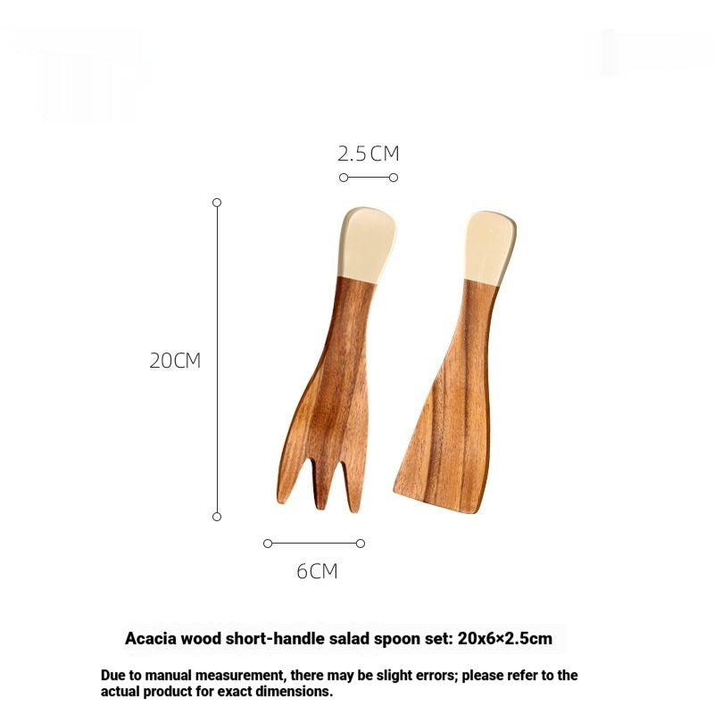 Acacia Wood Salad Spoon & Fork Set - Xenme International