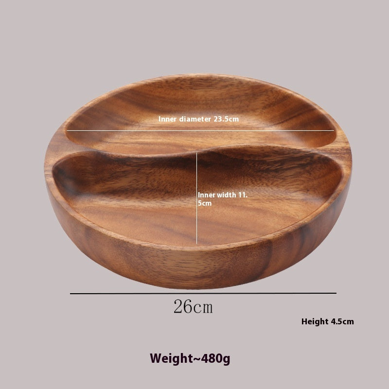 Walnut Wooden Partitioned Fruit Tray - Xenme International