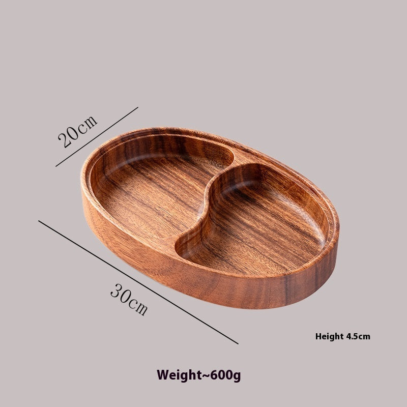 Walnut Wooden Partitioned Fruit Tray - Xenme International