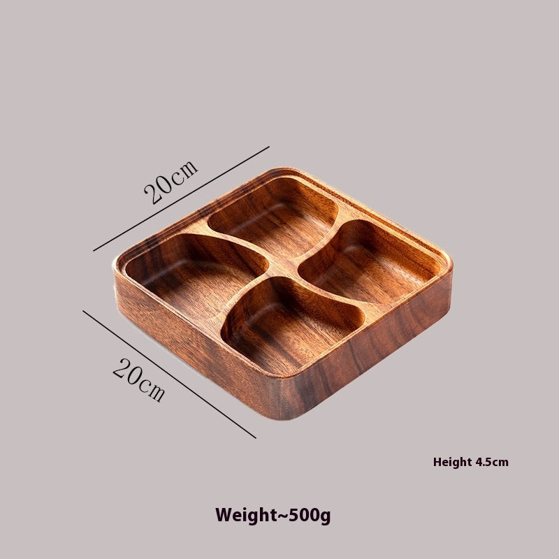 Walnut Wooden Partitioned Fruit Tray - Xenme International